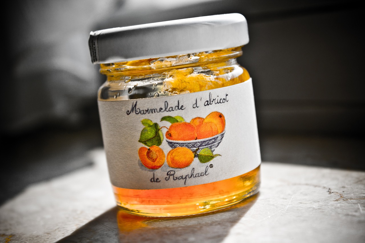 marmelade d'abricot comportant un épaississant naturel